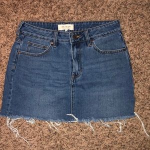 Medium wash Denim Mini Skirt